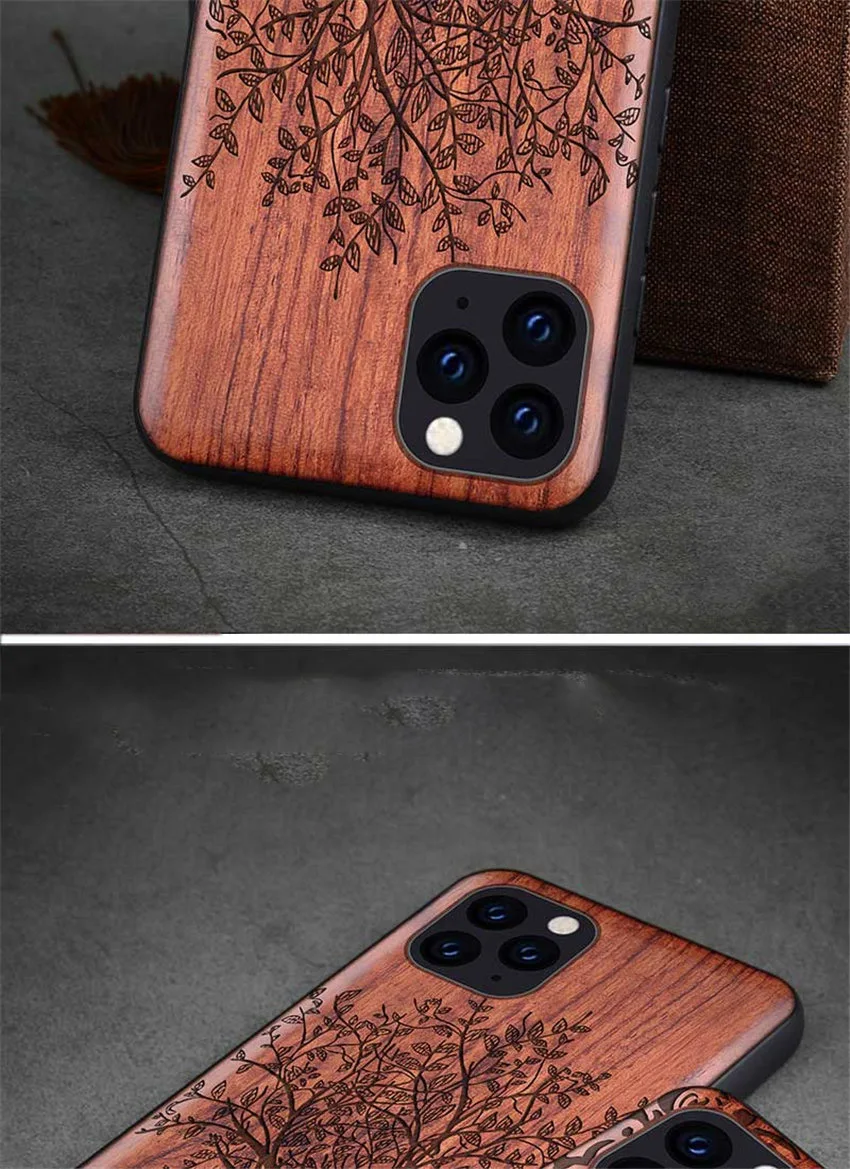 Деревянный чехол для телефона BOOGIC для iPhone 11 Pro Max Wood+ TPU чехол для iPhone XR X XS Max 7 8 6 6s plus тонкий деревянный чехол