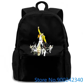 

Freddie Mercury Queen With His Cats Great women men backpack laptop travel school adult student