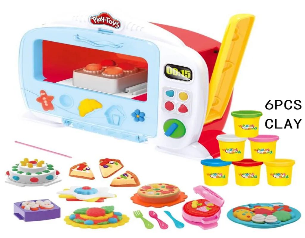 

Fun toy Modeling Clay 2019 TOP Play-Toys Magic wheat mud kitchen IY Simulate Microwave Oven Maker Pretend TOY 8.23