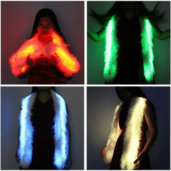 

Led Scarf Light Up Boa Glow Up Flashing Fun Novelty Scarves For Rave Accessory Clothing Outfit Burning Man Costume Festival Part