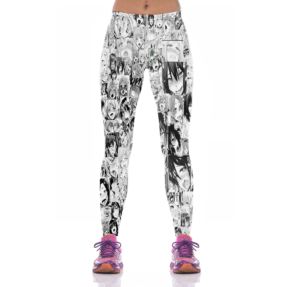 leather leggings UJWI New Arrival Leggings Women Comics 3D Printed Anime Legging Workout Leggins Slim Elastic Plus Size Pants Legins gymshark leggings