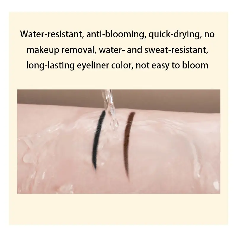 Черный водостойкий крем-подводка для глаз Make Up beauty Comestics стойкая гелевая подводка для глаз инструменты для макияжа теней с кистью