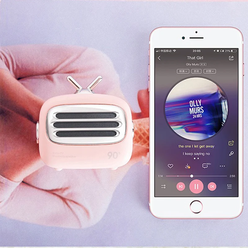 Retro Bluetooth Speaker Vintage Mini Bluetooth Speaker Nostalgic Heavy Bass 3D Stereo Surround Hifi Sound Effects Tf Usb Aux