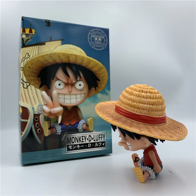 Аниме One Piece Luffy Lovely детство зуб сидя стиль ПВХ Фигурки OP Than Gesture коллекционные
