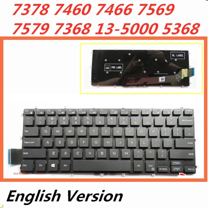 Ноутбук английская клавиатура для ноутбука Dell 7378 7460 7466 7569 7579 7368 13-5000 5368 Тетрадь