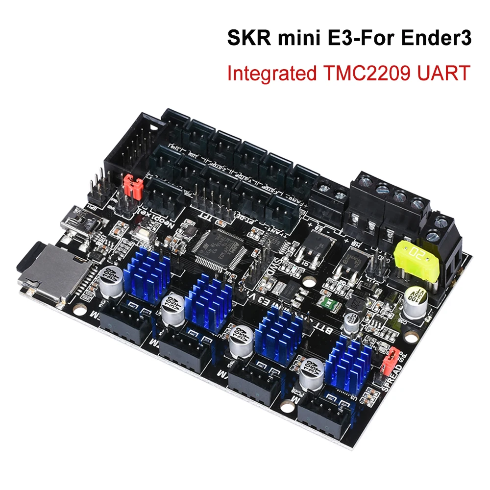 Placa de Controle com Tmc2209 e3 para Creality Bigtreetech Mini 32bit Uart Driver Peças Impressora 3d Mergulho V1.3 Ender 3 Skr e3 V1.2