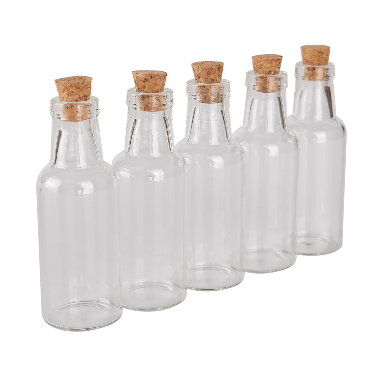 10pcs 12ml 22*60*7mm Clear Glass Jars Glass Bottles with Cork Stopper Vials glass vessels Wishing bottles