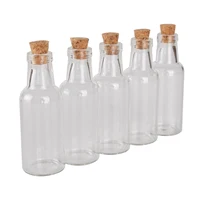 10pcs 12ml 22*60*7mm Clear Glass Jars Glass Bottles with Cork Stopper Glass Vials glass vessels Wishing bottles 1
