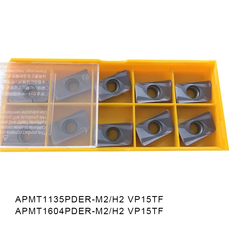 10PCS Turning Tool Insert APMT1135 H2 M2 APMT1604 H2 M2 VP15TF Turning Tool Carbide Insert Face Mill Lathe Milling CNC Tools