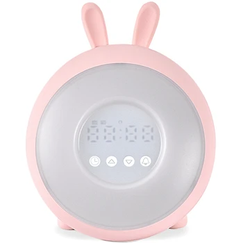 

Sunrise Alarm Clock - Digital Led Clock With 6 Color Switch - Multiple Nature Sounds Sunset Simulation & Press Control - With Sn