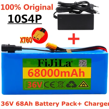 

36V10S4P 68Ah battery 500W Battery ad alta potenza 42V 68000mAh Ebike elettrica BMS 42v batteria con xt60 spina + charger