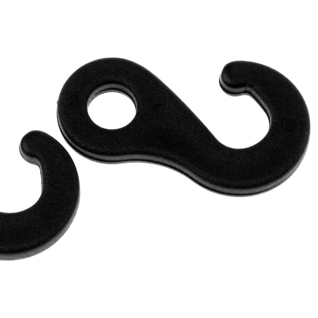 10 Pcs Heavy Duty Plastic Hook For Fasten Camping Tent Bungee Cord End Tents Accessories