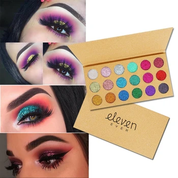 

18 Colors Glitter Eyeshadow Diamond Palette Long-Lasting Highly Pigmented Shimmery Eye Shadow Pressed Powder