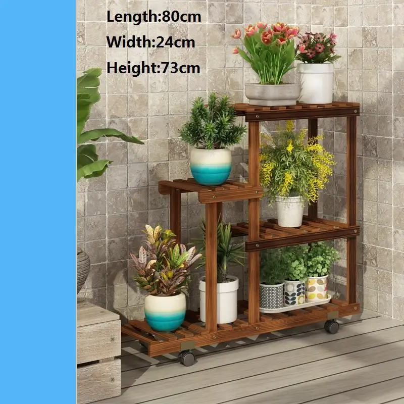 Version H Escalera Decorativa Madera деревянные садовые полки для Estante Para Flores балкон стойки открытый цветок стенд Dekoration завод полка - Цвет: Version H