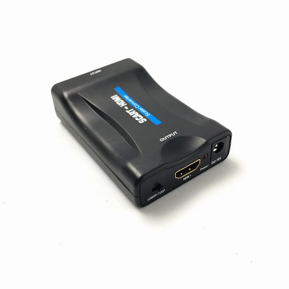  Abs 1080 P Scart Convertitore di Hdmi Convertitore Audio-Video Adattatore di Segnale Hd con Ricaric