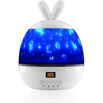 

Rabbit Night Light,Projection Rotating Fluorescent Lamp with Auto Timer Control,Best Gifts for Kids in Any Occasions