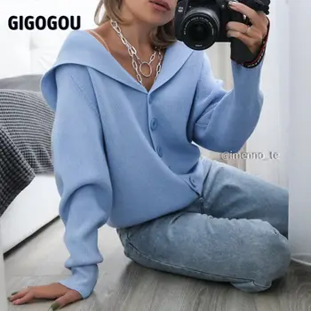GIGOGOU Hooded Women Cardigan Sweater 2020 Short Preppy Style Campus Student Cardigans Knitted Soft Female Jumpers Top Outfits 1