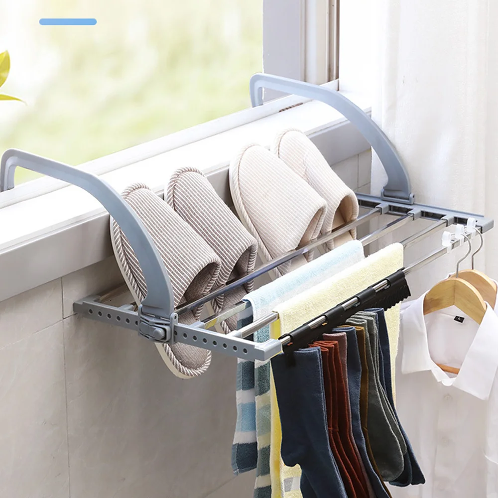 Compact Heavy Duty 5 Bar Hanging Folding Clothes Laundry Drying Universal Portable Indoor Space Saving Washing Line Stainless Steel Rack Rail Holder Adjustable Arms Ossian Deluxe Radiator Airer 