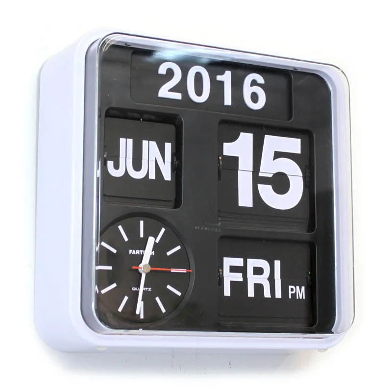 Автоматический календарь флип-часы для гостиной украшения ретро цифровые флип-часы страница креативные Роскошные Настенные домашние декоративные часы 9 дюймов