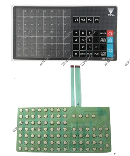 Новая Оригинальная Черная накладка на клавиатуру sm110p/пленка SM110 + зеленая