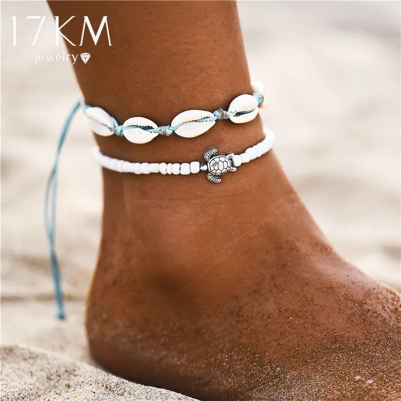 17KM Beach Shell Beads Anklets For Women Bohemian Multi Layer Bracelet Anklet Fashion Blue Charm Beach 2020 Jewelry Wholesale 17KM Beach Shell Beads Anklets For Women Bohemian Multi Layer Bracelet Anklet Fashion Blue Charm Beach 2020 Jewelry Wholesale