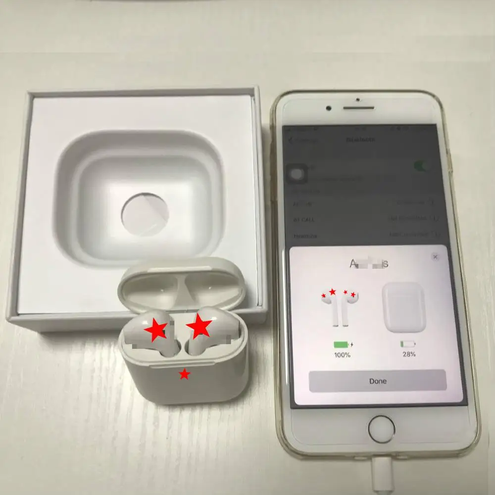 

1:1 Air 2 Mini Wireless Bluetooth Connect Headphone Earphone pop up Window for iphone X XS Max Pad Mac Watch