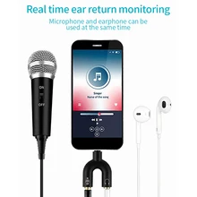 3,5mm Jack Aufnahme Kondensator Mikrofon Karaoke Mikrofon für Telefon PC Computer Mini Mic Singen Streaming Mikrofon
