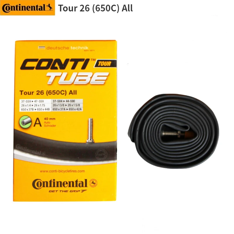 

Continental tour 26 (650C) MTB inner tube mountain inner tube 26X1.4-1.75 Presta 42mm / Schrader 40mm