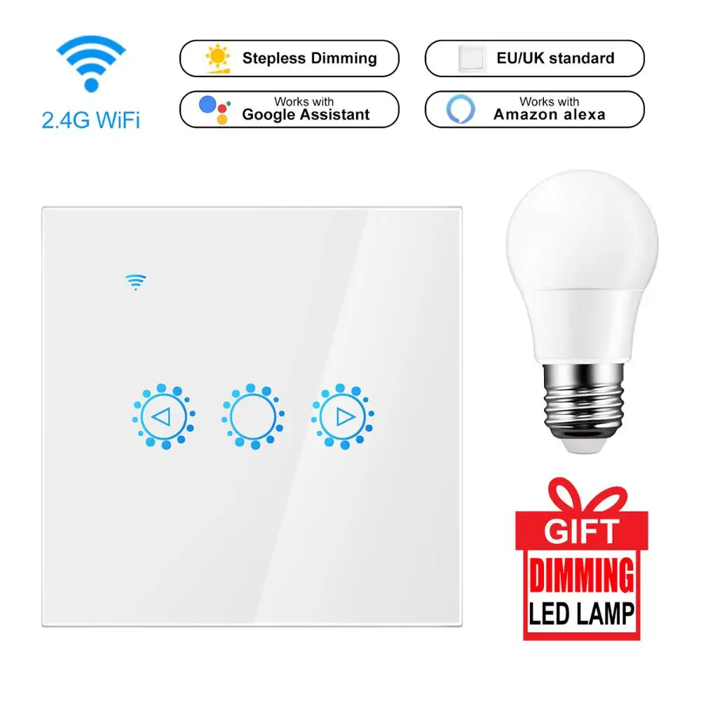  Ewelink Led Dimmer Wifi Dimmer Switch Smart Touch light switch Bulb 220V/110V Dimmer work With Amaz - 4000324728472