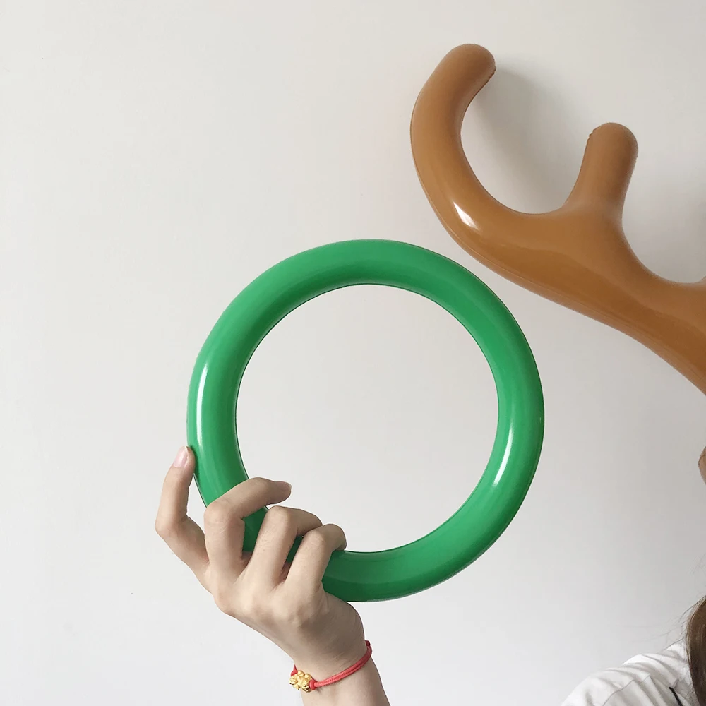 1 Set Inflatable Antlers Shape Toy Family Party Fun Throw Rings Interactive Game Kids Adult Hat ring toss Headband NEW Year Gift