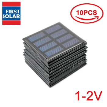 10 pz. Pannello Solare Fai-da-te 100 120 150 250 300 350 435 500 mA, Pannello Solare 1V 1.5V 2V, Mini Caricabatterie Solare Portatile per Cellulare