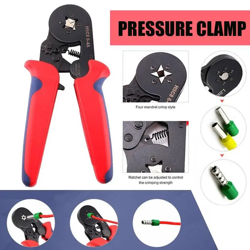 Обжимные плоскогубцы обжимные красные синие металлические стандартные прочные