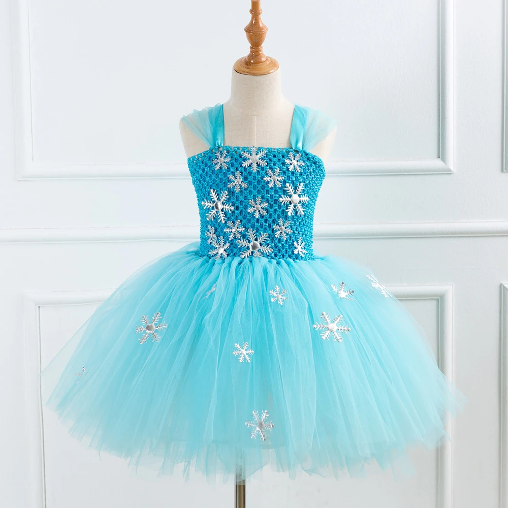 Frozen Niña Elsa Frozen Vestido Azul Vestido Tema Frozen Vestido