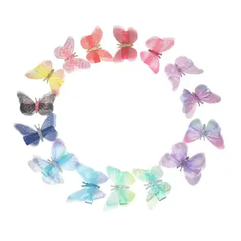 

15pcs Hair Clips Exquisite Double Layer Gauze Butterfly Bobby Pin Barrette Hairpin Hair Clip for Ladies Women Girls