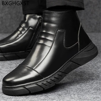 

Motorcycle Boots Leather Shoes Men Ankle Boots Men Black Shoes Winter Shoes Men Snow Boots Coiffeur Formal Dresses Ayakkabi Buty