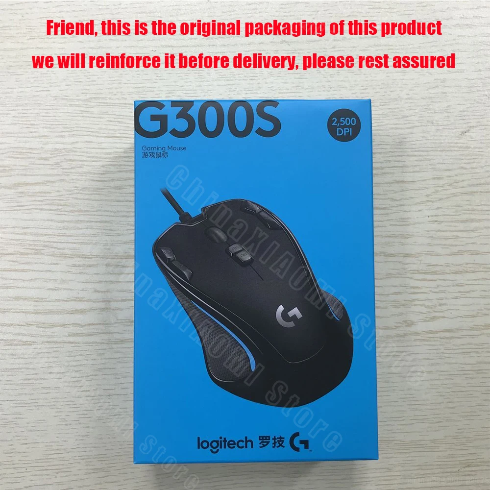 Проводная игровая мышь Logitech G300S с 2500DPI 9 перезаряжаемыми программируемыми
