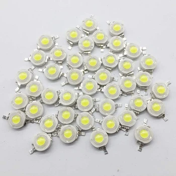 

80PCS LED Beads White LED Light 1W High Power Lamp Chip 6000-6500K LED Chip