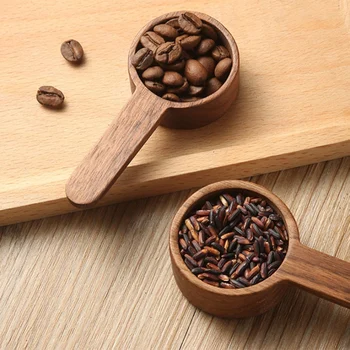 

Coffee Spoon with Handle Black Walnut Solid Wood Coffee Spoon with Long Handle