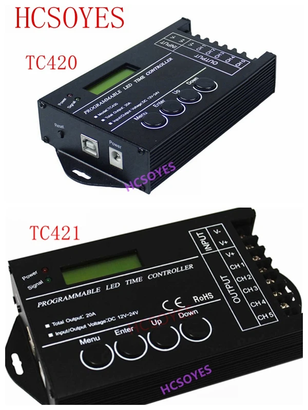 TC420 TC421 Модернизированный программируемый светодиодный контроллер 5CH выходной RGB