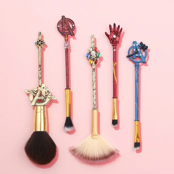 

5/8Pcs Super Heros Makeup Brushes Set Cosmetic Beauty Tools Powder Foundation Blending Eyeshadow Blusher Concealer Eyelash Brush
