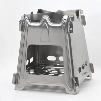 

Stainless Steel Camping Wood Stove Portable Outdoor Folding Wood Stove Burning For Backpacking Survival Cooking Picnic Hunting