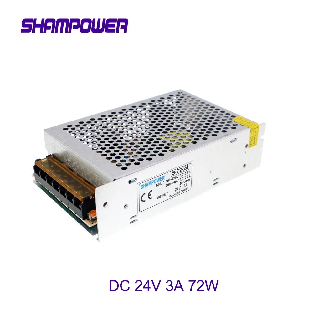 

DC 24V 3A 72W Switching Power Supply Driver Transformers AC110V220V To DC 24V For Led Strip Modules Light