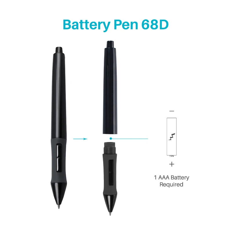 Huion Bateria Digital Caneta Stylus Pen68d P68d Substituição de Pc332 Pe330 para Exibição Caneta Gt221 Pro Gt-220 v2 Gt191 Gt-156hd v2 - Imagem 5