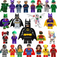 Фигурки из фильма «Бэтмен» Джокер Харли Квинн Робин Супермен Чудо-Женщина Аквамен DC Super Heroes строительные блоки игрушки для детей