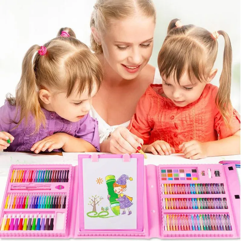 86/168 шт Набор цветных карандашей для художника принадлежности для детского сада кисть для рисования набор инструментов карандаш для рисования маркер