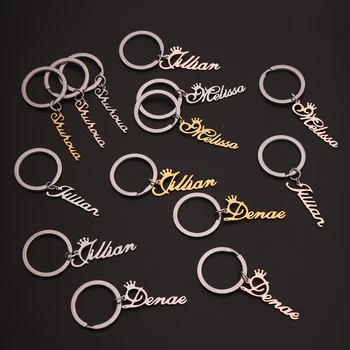 

Customized Sculpture Name Keychain Personalized Alphabet Combination Keychain Men's Anti-lost Key Ring Key Chain