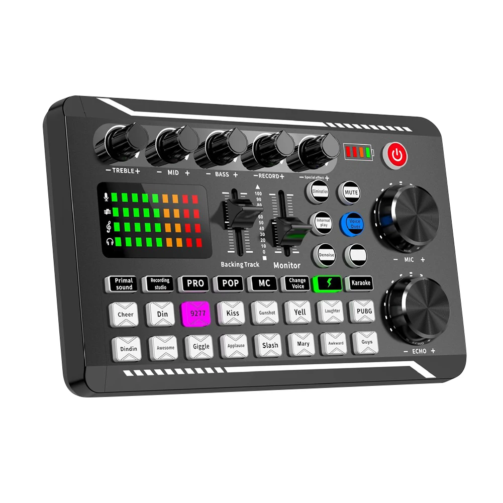 BT External Stereo Sound Reverb Audio Mixer with 30 Special Sound Effects Noise Reduction for Computer Phone Broadcast Living Live Sound Card BT External Stereo Sound Reverb Audio Mixer with 30 Special Sound Effects Noise Reduction for Computer Phone Broadcast Living Live Sound Card
