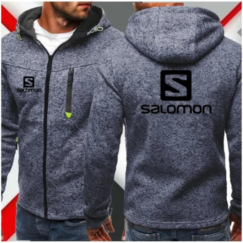 

Hoodies Men Fashion Personality Zipper salomon Sweatshirt Male Solid Hoody Tracksuit Hip Hop Autumn Hoodies Mens