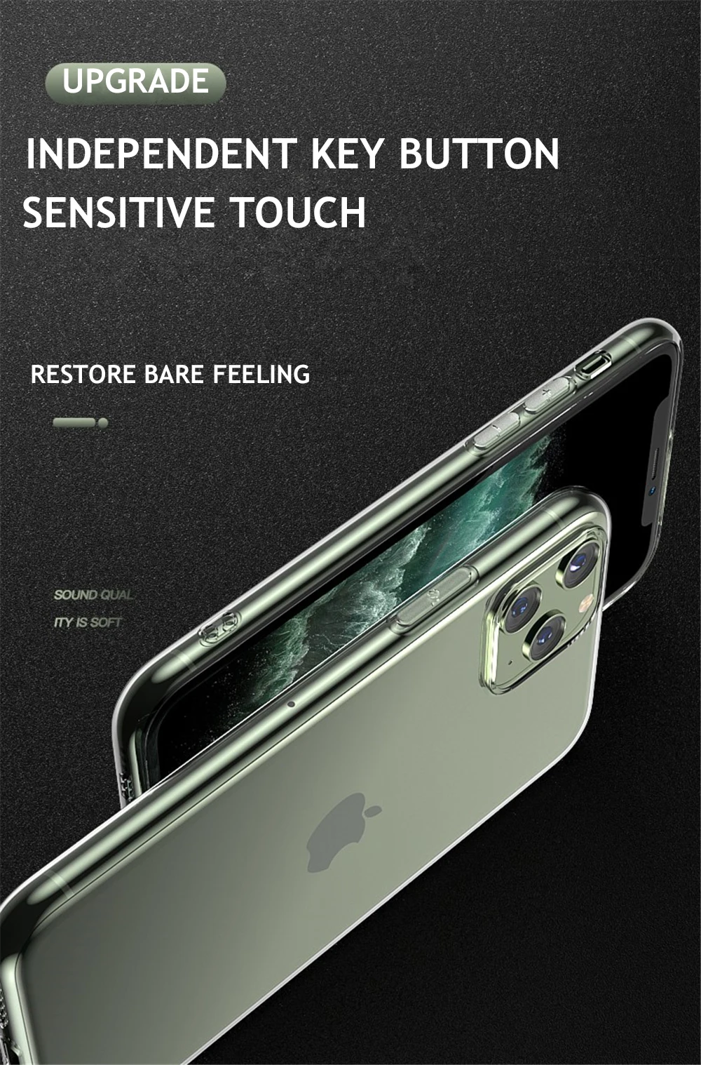 Ультратонкий Прозрачный чехол для iPhone 11 Pro XS Max X XR 6 6S 7 8 Plus 5 5S SE Мягкий ТПУ силиконовый тонкий Чехол прозрачный Кристальный чехол