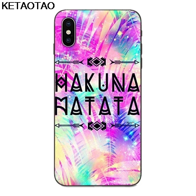 KETAOTAO Hakuna Matata Король Лев для samsung galaxy S4 S5 S6 S7 S8 S9 S10 edge Note чехол Мягкий ТПУ резиновый силиконовый - Цвет: Золотой